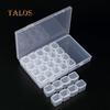 Clear Slots 28 Nail Plastic Art Tools Jewelry Display Storage Box Case Organizer Removable