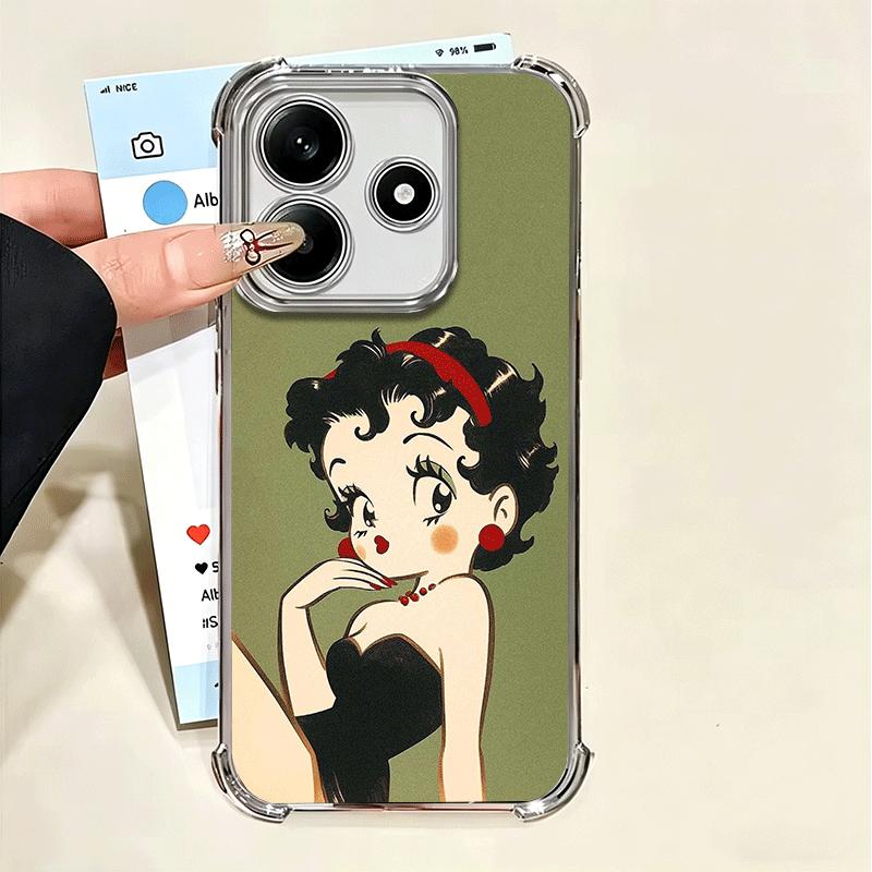 B-Bettys B-Boops Girl Soft Phone Case For Xiaomi Poco X7 X8 Pro Max X6 X5 X3 F8 Ultra F7 M8 M7 M5S Redmi 15C 15A 15 14C 13C 12C