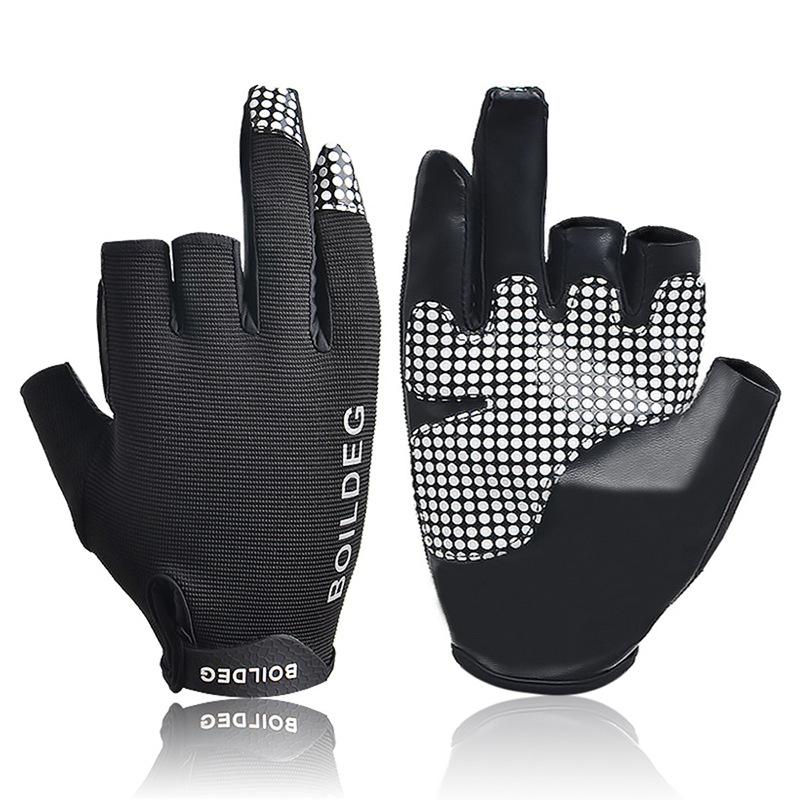 

Светящиеся рыболовные перчатки на три пальца L чёрный