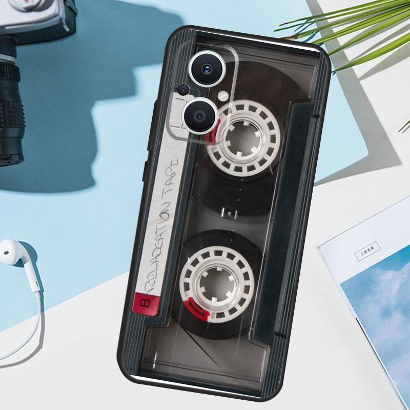Cassette Tape Case For OPPO Reno 13 13F 12 11 F 8T 7 8 10 Pro OPPO Find X8 Pro X6 X3 X5 Lite Cover Funda