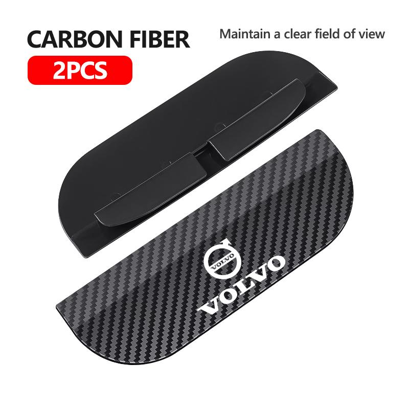 Für Volvo 2 Stück Kohlefaser Auto Regenbraue Spiegel Regenschutz Nebelschutz Visier V50 S60 XC60 S40 XC40 XC90 V70 XC70 C30 V40 V60 CT9