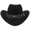 Woolen Western Cowboy Hat Solid Color Party Cosplay Hat Simple Cowgirl Jazz Hat  Bucket Hats