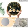 2D Flat, 1pc Round Aluminum Hanging Sign, "Eid Al-Adha Mubarak" Islamic Festival Metal Wall Art, Cute Sheep & Crescent Moon Lantern Design, Perfect