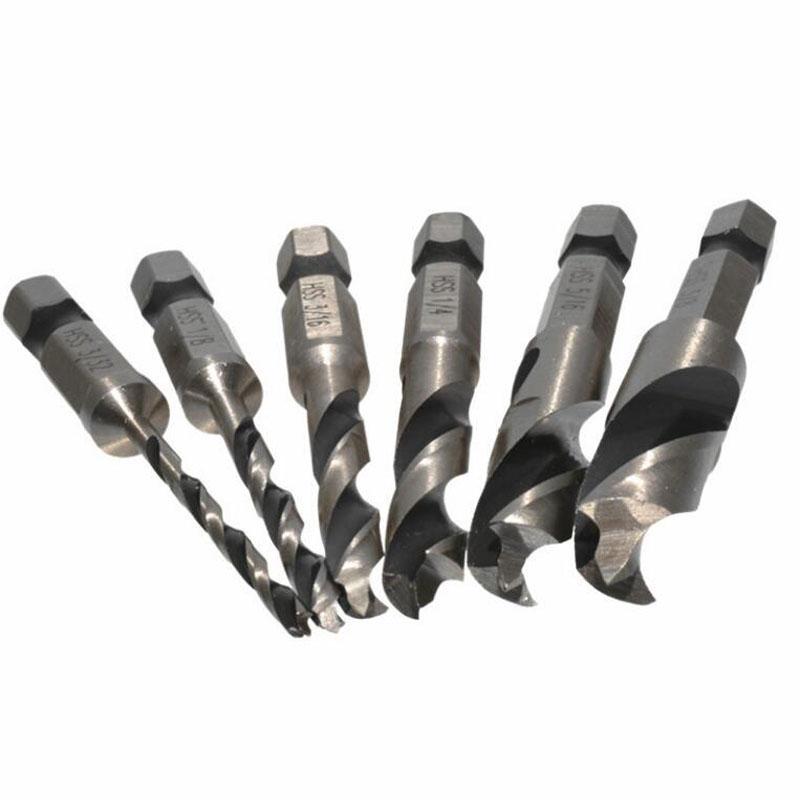 Quick Change Adapter Hex Shank Drill Bits For DIY Projects Drill Press Compatible Engraved Label High-Speed Steel