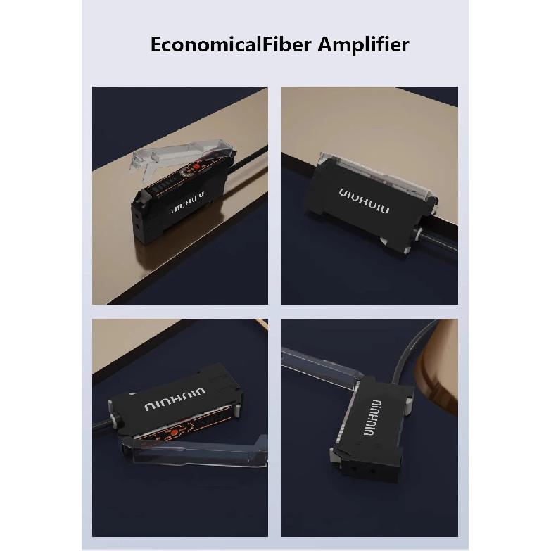 Fiber Optic Sensor Amplifier Digital Display and Economy Style Optical Photoelectric Switch 10-30V DC 3-wire NPN PNP Fiber
