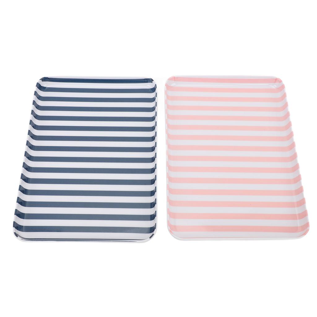2PCS Food Tray for Couples Plastic Serving Tray Platter for Home Dessert Salad Fruits Breakfast Ente