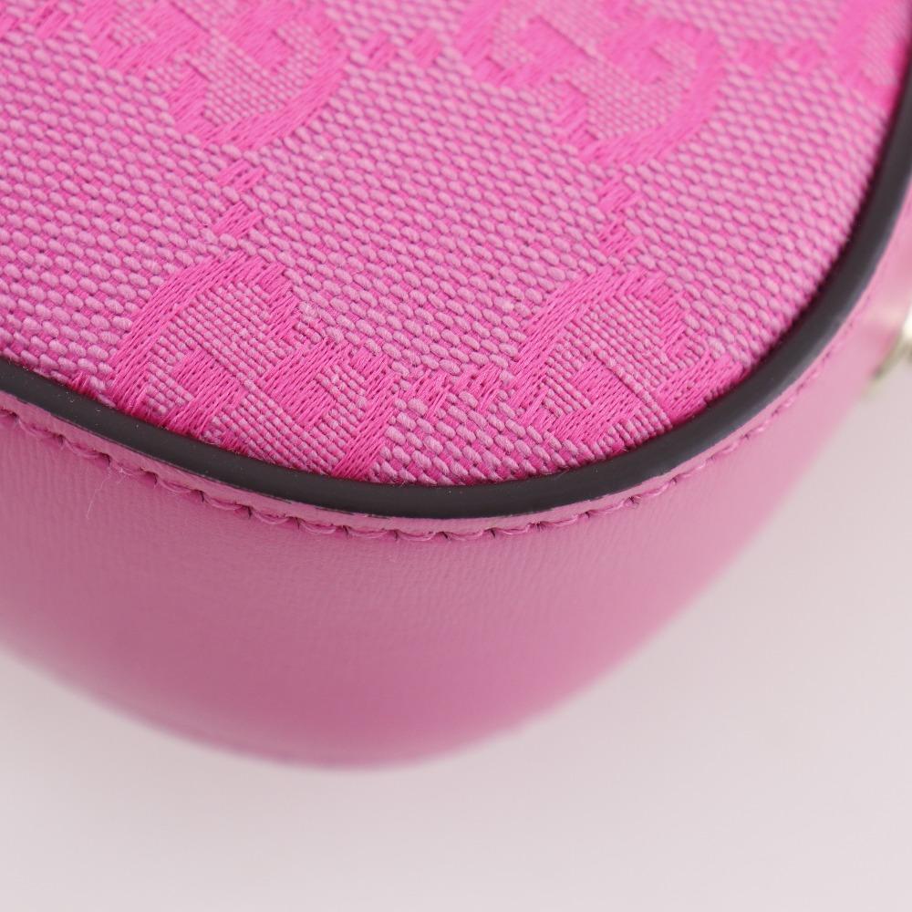 GUCCI Moonside Mini Shoulder Shoulder Bag 786035 pink GG canvas Women Used