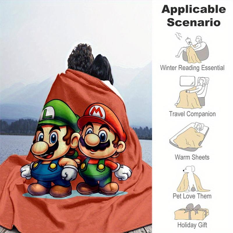1pcSuper Mario Bros. Plush Blanket - Soft and Comfortable for All Seasons, Makes a Great Gift!B06035m