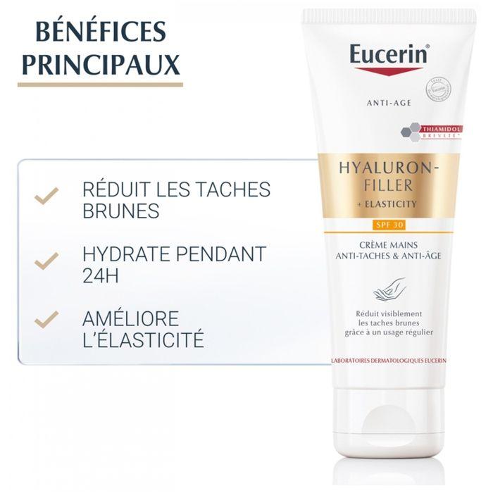 Handcreme - Eucerin - Hyaluron-Filler + Elasticity - Anti-Flecken - LSF30 - 75ml