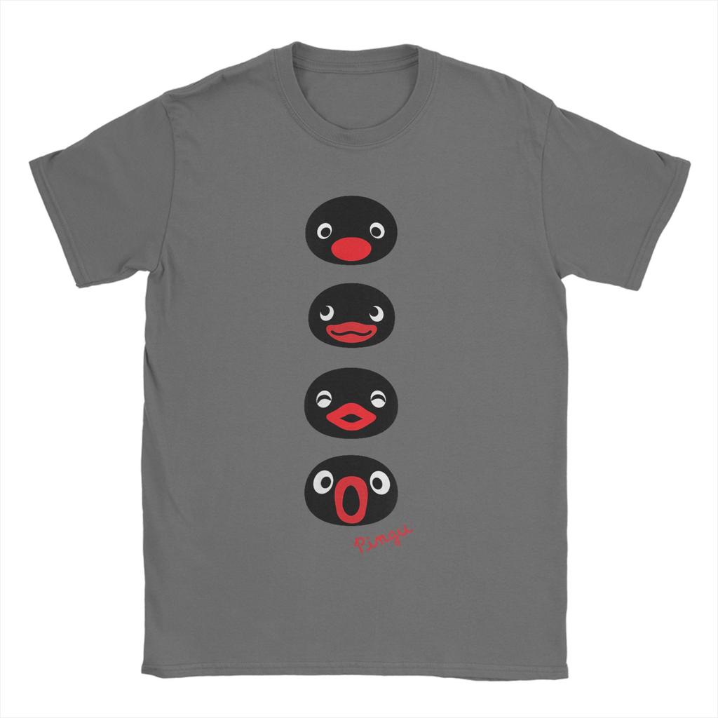 Amazing Pingu Faces of Pingu T-Shirt for Men O Neck Pure Cotton T Shirt Short Sleeve Tees Summer Tops