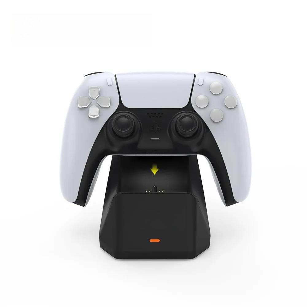 For PS5 Game Controller Single Seat Charging Dock P5 Wireless Bluetooth Controller Charger for PS5 Handle Seat Fast Charging