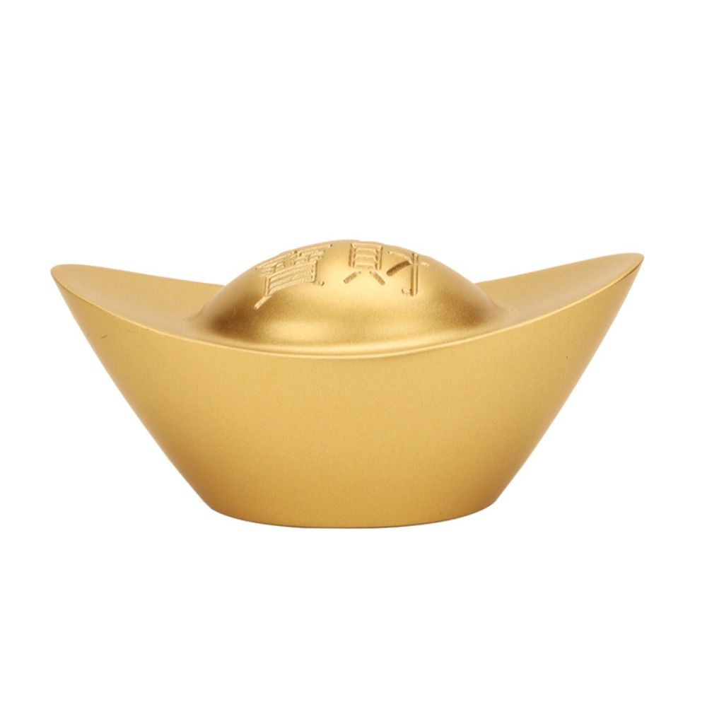 Zinc Zinc Alloy Gold Ingot Solid Desktop Ornaments Vivid Treasure Bowl Ornament  Living Room