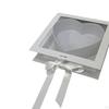 Boutique Valentine's Heart Flower Box Clear Top Creative Elegant Romantic Fillable Packaging for