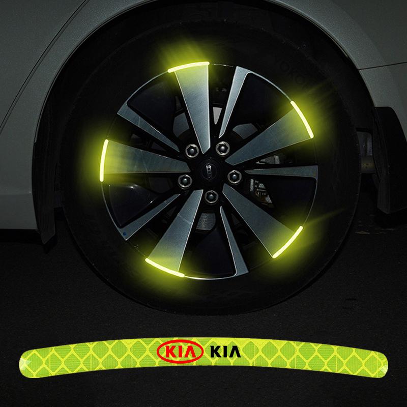 20pcs/set For Kia Rio Ceed Sportage Cerato Soul Picanto Car Wheel Hub Reflective Strip Sticker auto Accessories car styling  FZ3