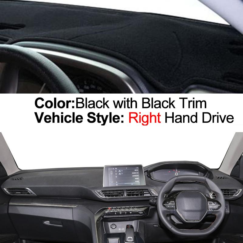 Car Inner Dashboard Cover For Peugeot 3008 5008 2017 - 2020 Auto Dash Mat Carpet Sun Shade Dashmat Rug Cushion 2018 2019