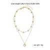Heart Frame Pendant Necklace Trendy Accessory Alloy Texture Double Layer Chain Jewelry for Casual and Special Occasion