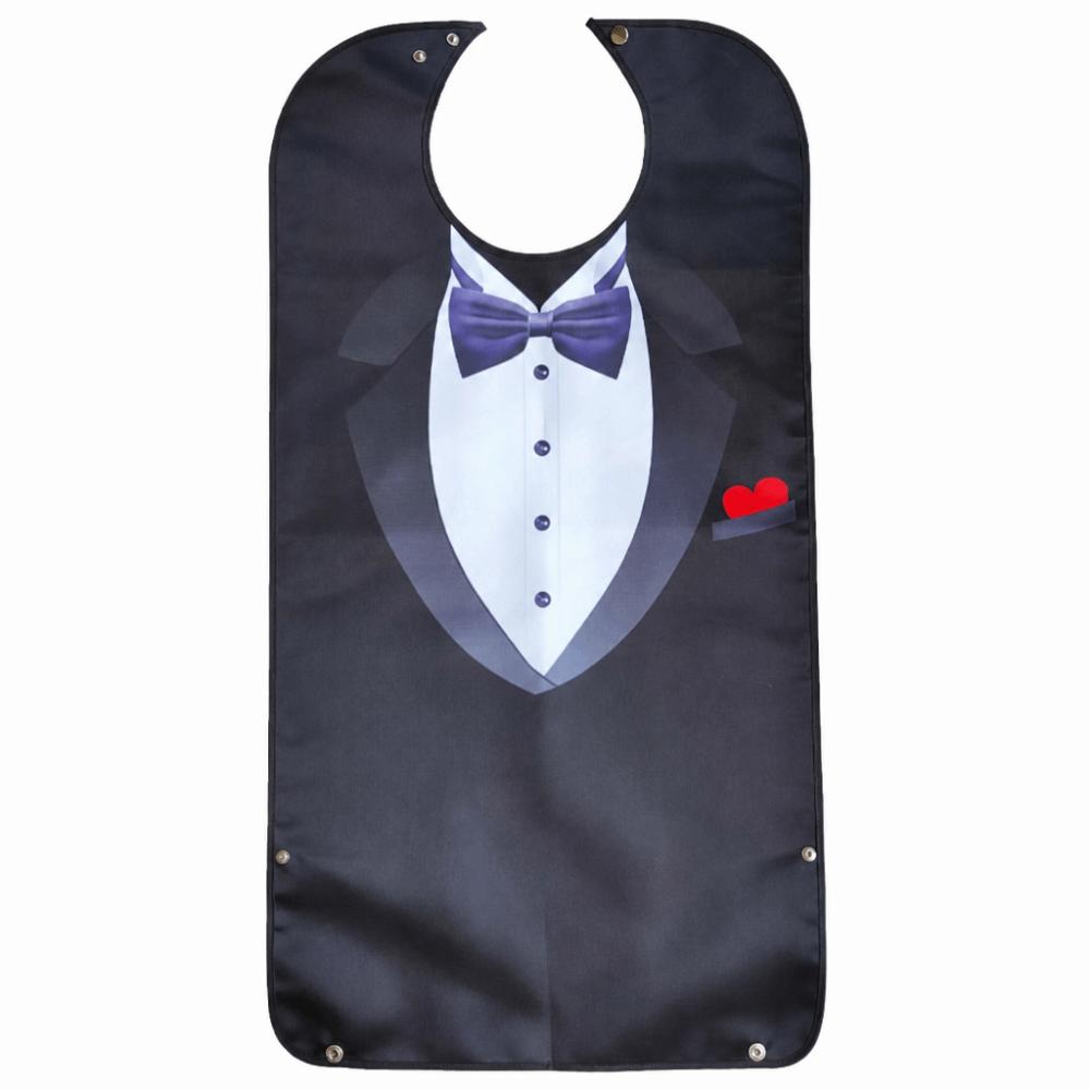 Waterproof Business Suit Gentleman Adult Bib Soft Saliva Towel  Elderly Care