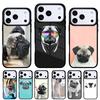 Animal Butterfly Dog Pug Phone Case for iPhone 17 16 15 14 13 Pro Max Back Cover for 12 11 Pro Coque