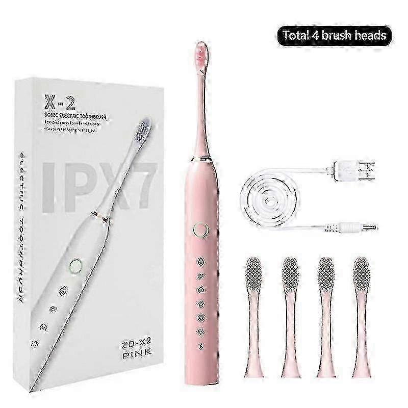 6-Speed Sonic Electric Toothbrush 3 Colors Adult Rechargeable Soft-Bristled Couple Toothbrush Male And Female Students Waterproof Toothbrush 25-26