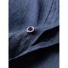 Men's Casual Long Sleeve Cotton Linen Shirt with Turn-Down Collar - Lightweight, Loose Fit for Spring & Autumn.