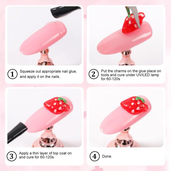 1 Set 3D Nail Art Charm Assorted Mini Acrylic Nail Design Jewelry Resin Charm DIY Crafts Nail Decoration Accessories