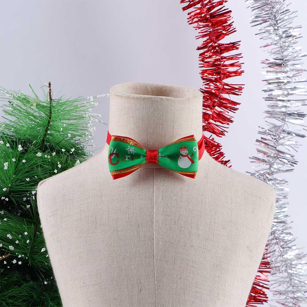 Bowtie Necklace Xmas Dog Costume Bowknot Dog Bow Tie Dog Collar Cat Collar Christmas Dog Decoration