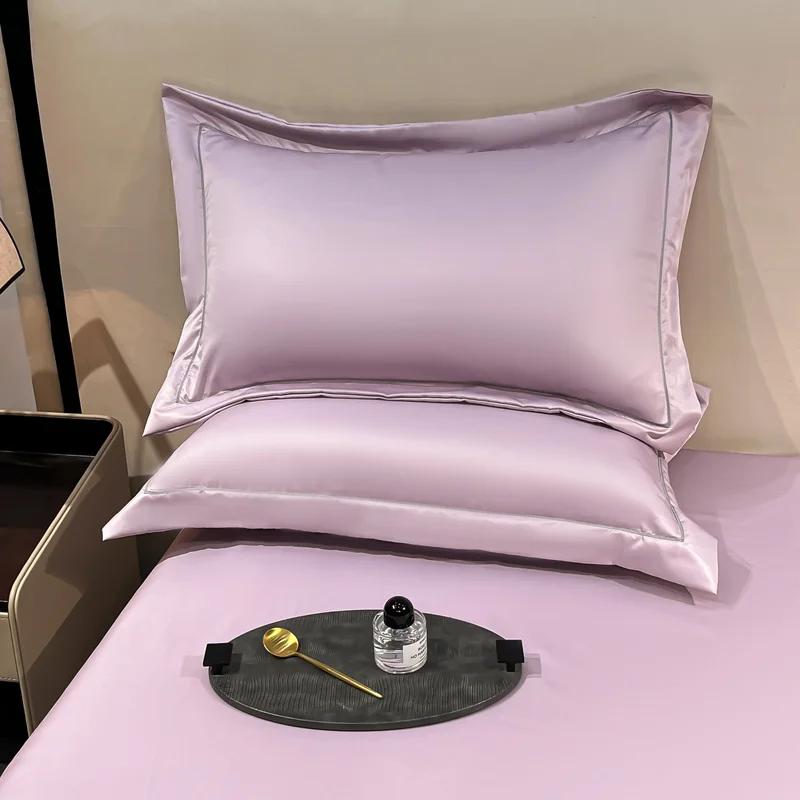 2PC/Collection Natural Mulberry Silk Pillowcase Solid Color Envelope Pillow Case Bedding Sleeping Pillow Cover 48X74 Pillow Case Cover