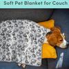 Coral Fleece Pet Blanket with Paw Print Design - Indoor/Outdoor Use for Small/Medium/Large Cats & Dogs, Ultra-Soft Warm Throw