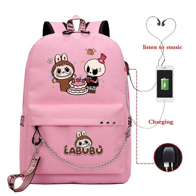 Animated Cartoon Popular Peripheral Printing Student Schoolbag Iron Chain Backpack Usb Schoolbag