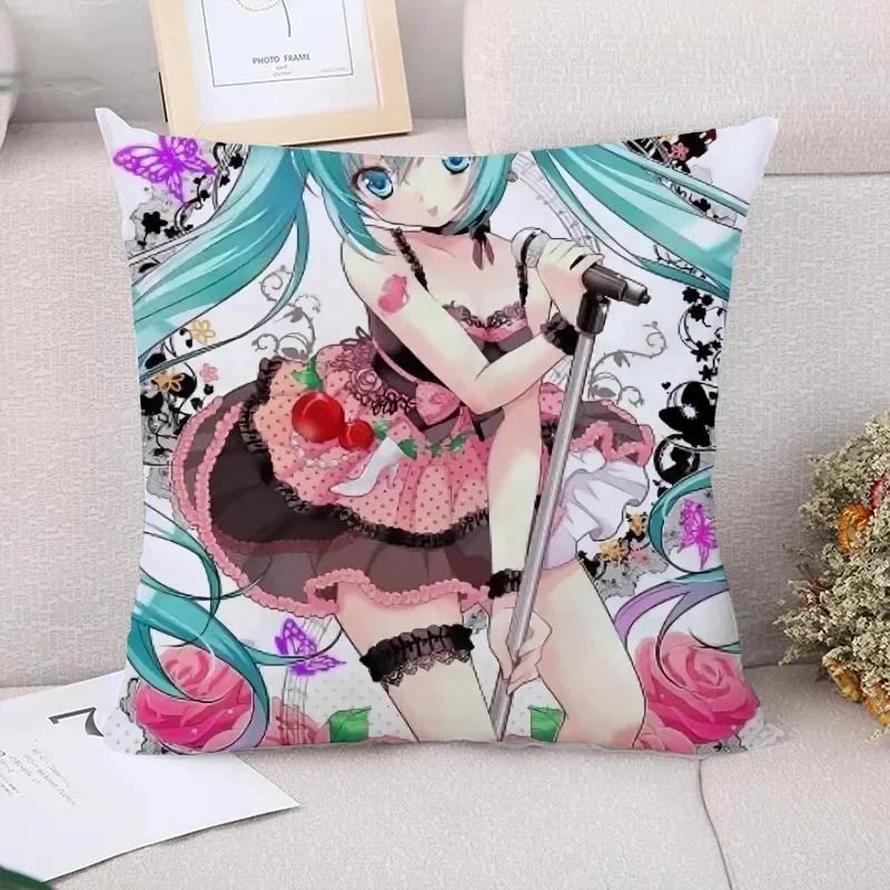 Body Pillow Cover  M-Miku Cushion Covers for Bed Pillows Car Decoration Sofa Cushions Decorative Pillowcase Fall Decor Home