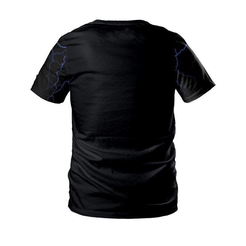 Summer Halloween skull digital printed shirt, men's and women's plus size crew neck short sleeves