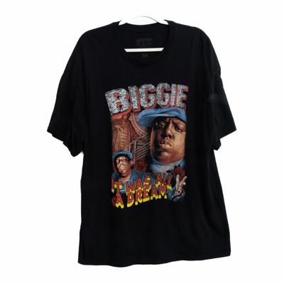 BIG Biggie It Was All A Dream Mens Black T-Shirt Round Neck Short Sleeve 2X