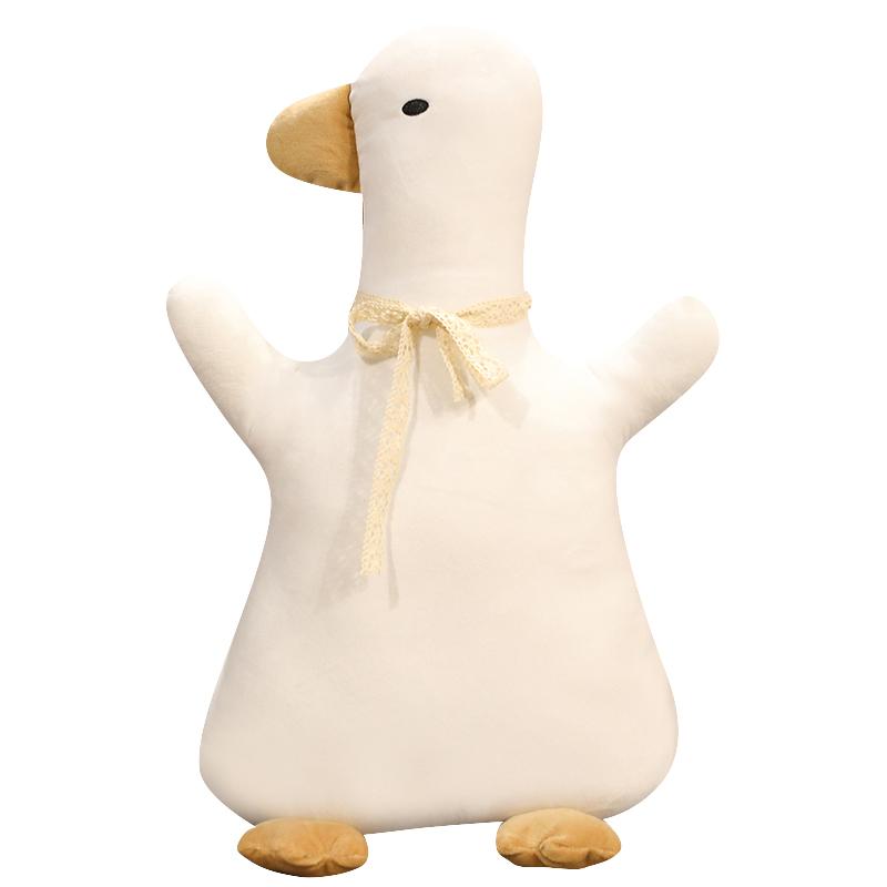 Nice Huggable Plush Duck Pillow Stuffed Soft Animal Toykorean White Goose Doll Sofa Cushion Nap Home Decoration Kids Gift
