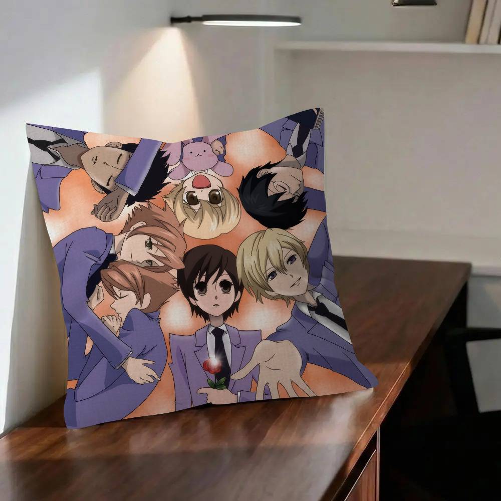 Ouran High School HHost Club  Pillow Covers Cartoon Sofa Decorative Home Doublesided Printing Short Plush Cute Cushion Cover