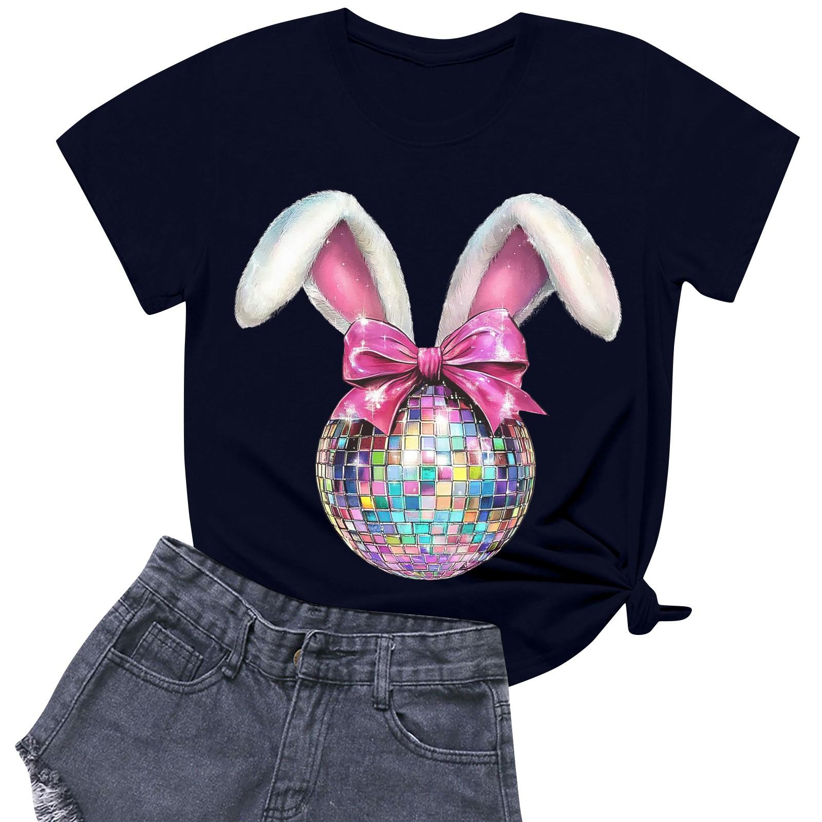 

Женская повседневная футболка с круглым вырезом и короткими рукавами с принтом XL