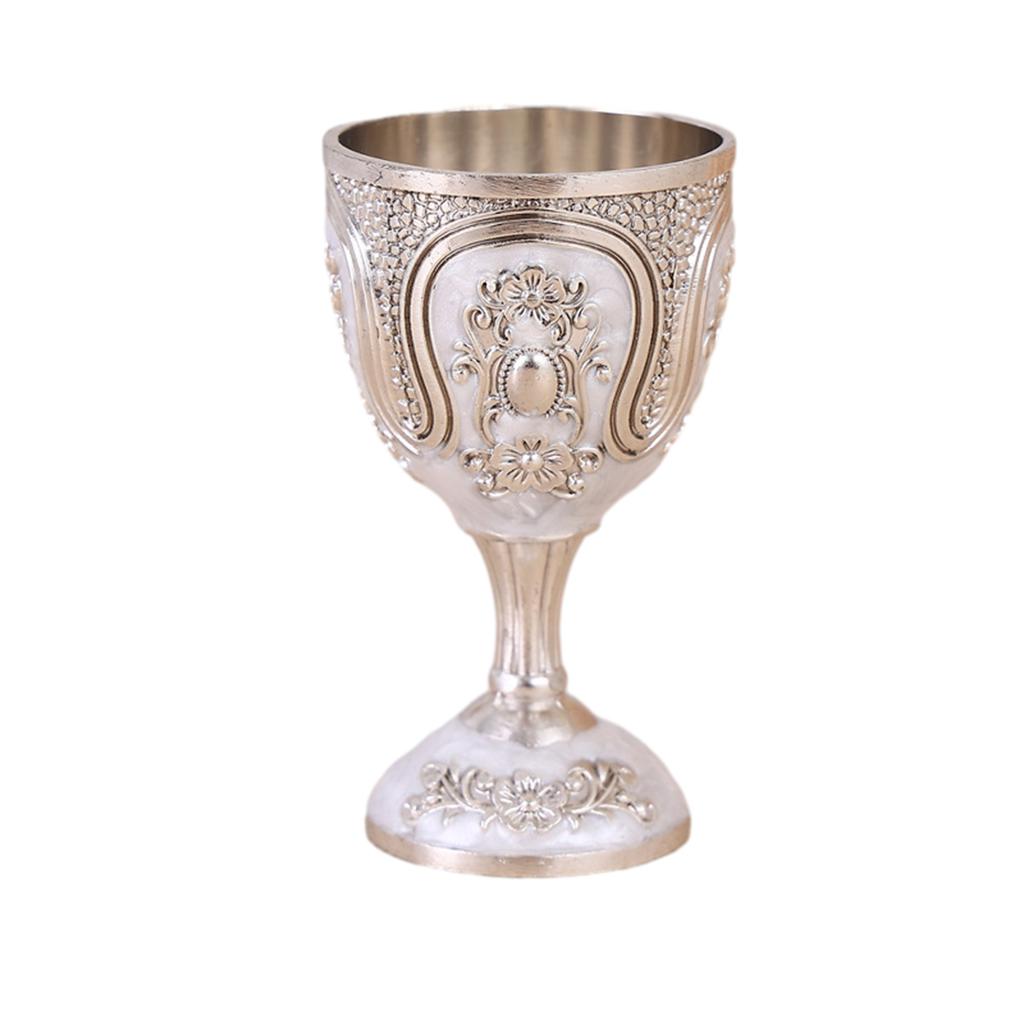Vintage Engraving Wine Cups Zinc Alloy High-Grade Liquor Cup Creative Embossed Goblet Mugs For Household Bar Party Home Decor