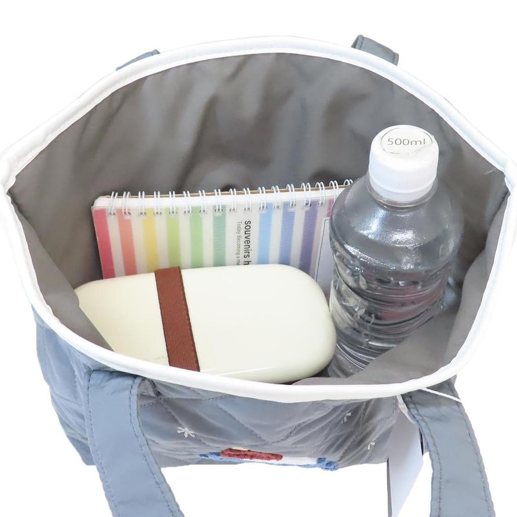 Marimo Craft SNOOPY Warm and Cozy Winter Series Tote BagCharacter Bag, Shoulder Bag, A4 Size Storage, One-Point Design, Approx. W300 X H210 X D110mm