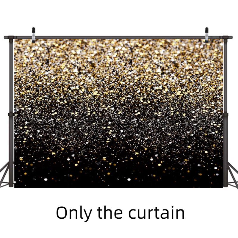 Cloth Photographic Backdrop Glittering Gold Highlights Festive Home Decoration