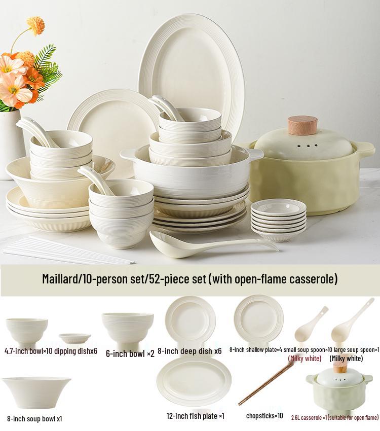 Ceramic Dinnerware Set: Bowls, Plates, and Chopsticks - 2025 Style Housewarming Gift