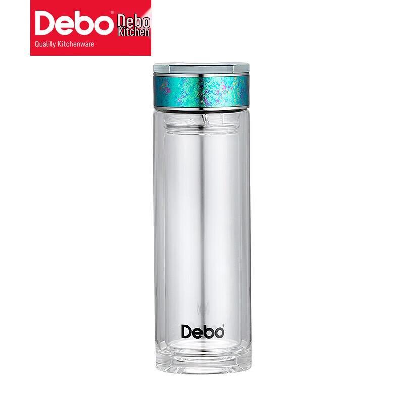 Debo Kingsley 320ml Temperature Display Double-Wall Glass Tea Cup
