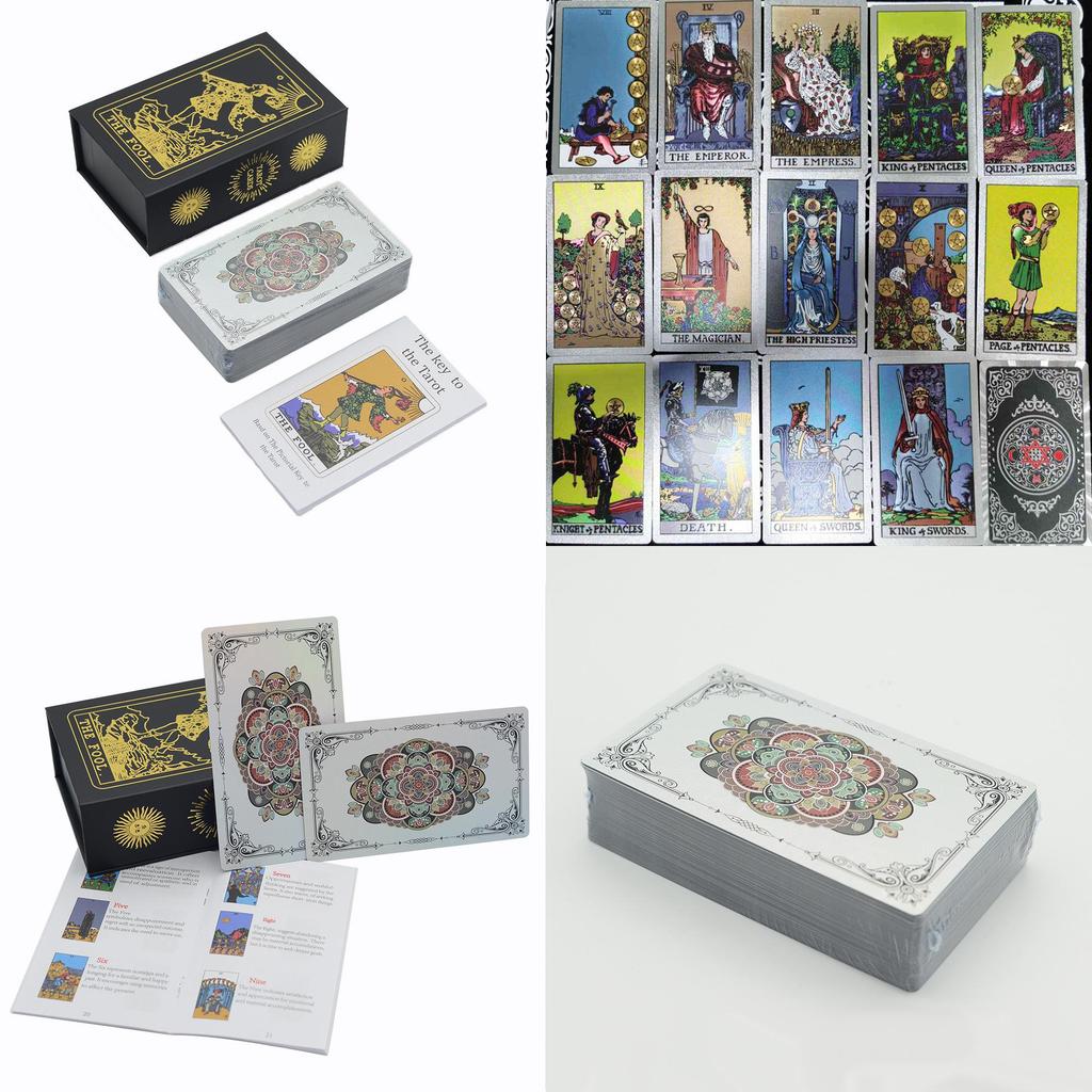 High-quality Pvc Tarot Cards Waterproof, Gold Foil, And Laser Printed For Card Games