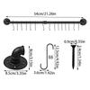 Xiaomi Wall Mounted Storage Rack with 10 Hooks Pan Pot Lid Shovel Spoon Organizer Hanging Iron Rack Kitchen Utensils