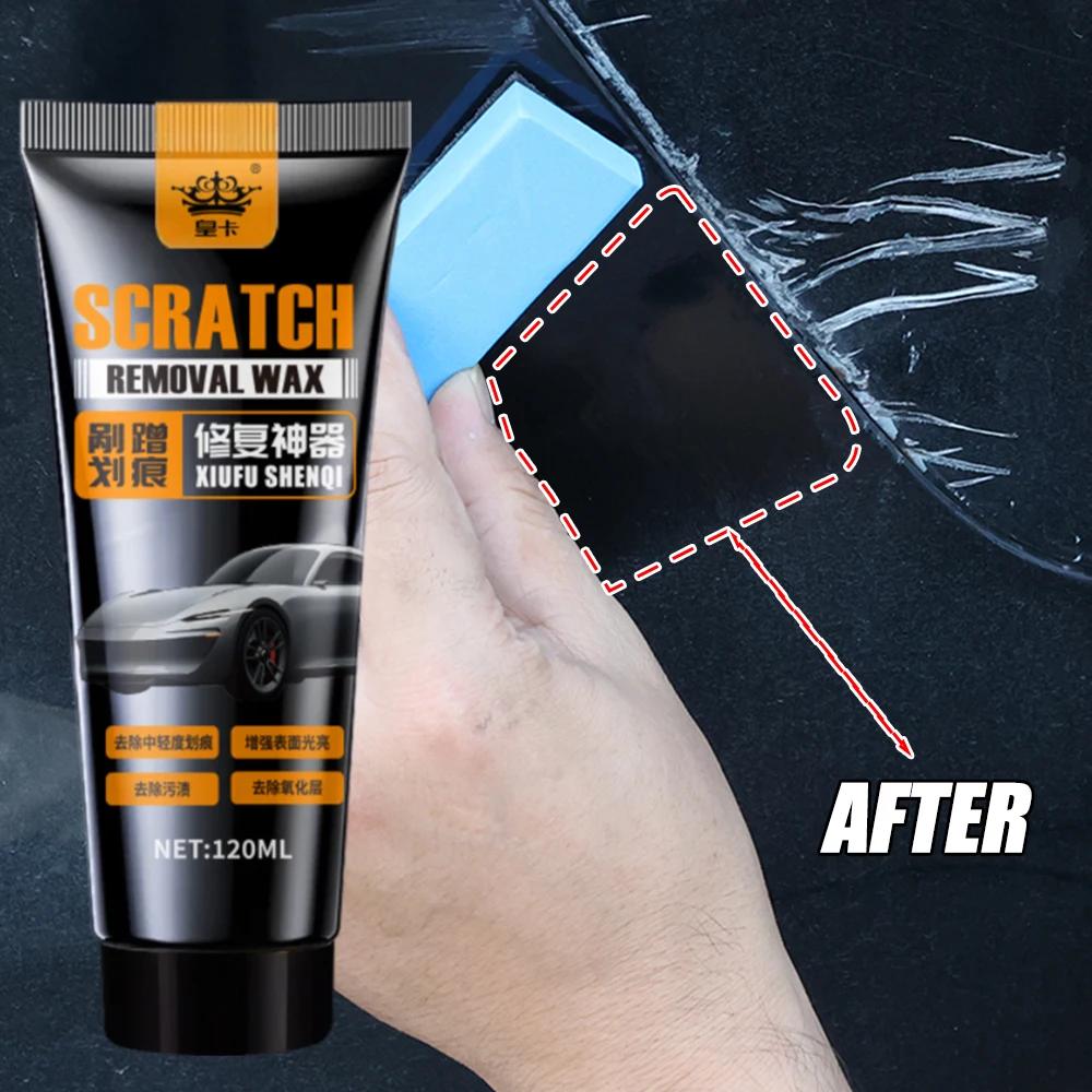 120ml Vosk na opravu škrábanců v autě Artefakt Polish Care Wax se houbičkou Snadno opraví Odstraňovač škrábanců Černá oxidace Nástroje pro péči o lak