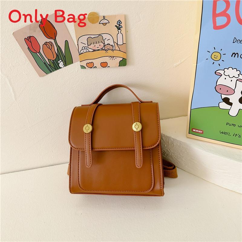 Childrens Retro Buckle Backpack With Durable Pu Leather For Kindergarten And Daily Use