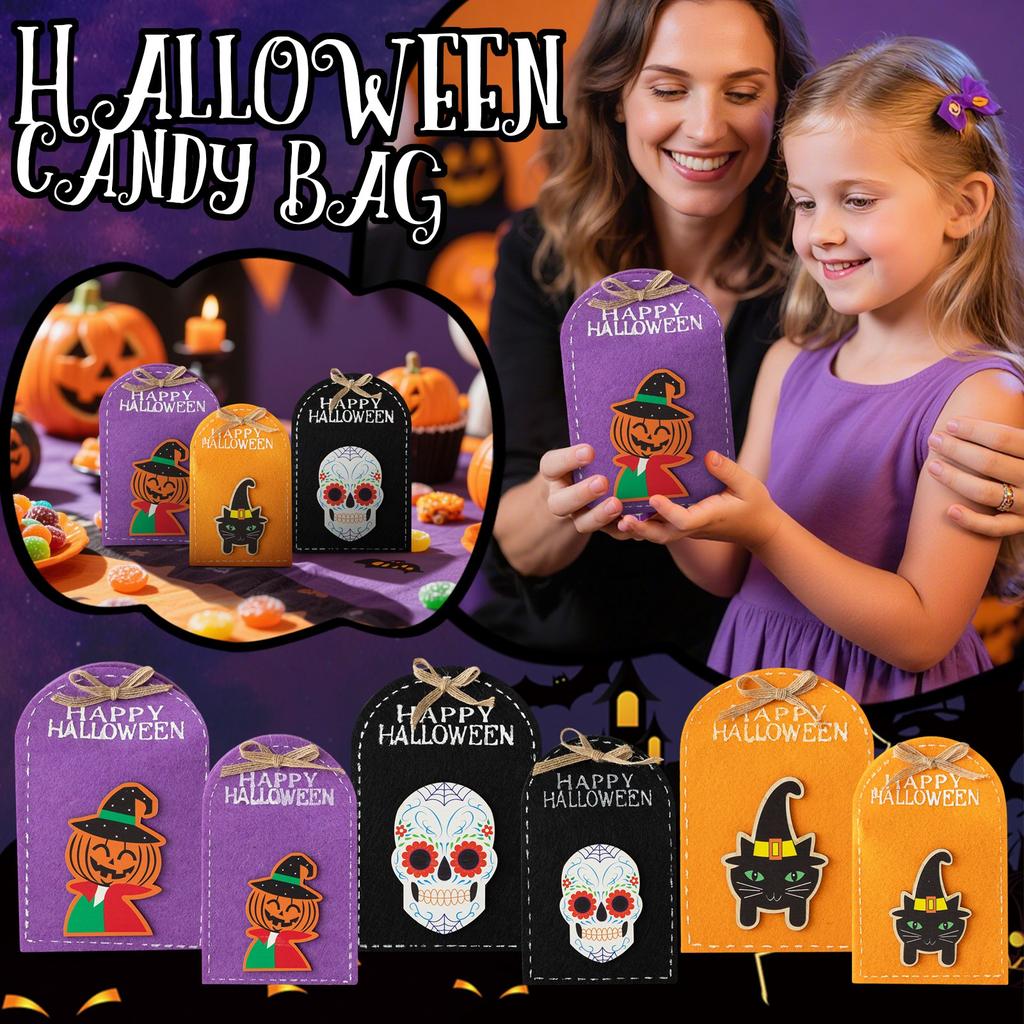 Halloween Felts Candy Party Funny Gift Bag Ghosts Festival Decoration Props Children's Gift Box