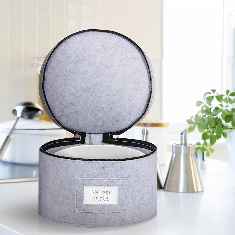 Felt Storage Bag Glass Cup Rack Cooking Plate Soup Spoon Case Dish Fabric Holder Travel Kitchen Accessories Shelf Organizer