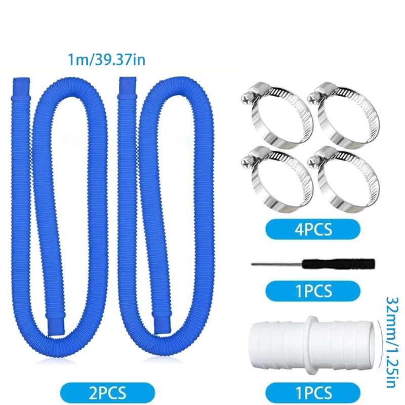 Powerful Pool Pump Hose Featuring Leak Proof Design and Reinforced Fasteners Suitable for Various Filter Systems and Spa