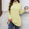 Women's T-Shirt Vintage Floral Print Round Neck Loose Long Sleeve Mid-Length Thumb Leak Top