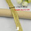 4 meters/13.12ft each pack Golden Metallic Wavy Fringe Lace Trim Vintage Wave Laces sequin Scalloped Decorative Ribbon for Wedding Dress
