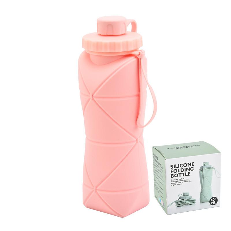 600 ml opvouwbare siliconen waterfles Sportwaterfles Outdoor Reizen Draagbare waterbeker Hardlopen Paardrijden Camping Wandelen Waterkoker